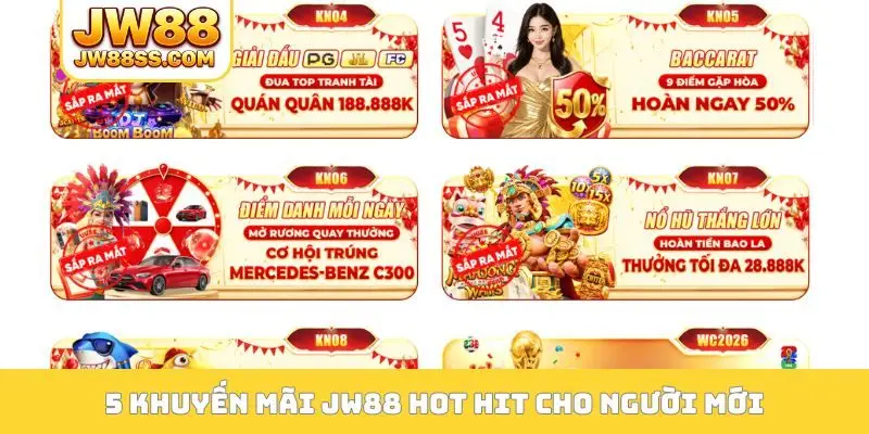 5 khuyến mãi JW88 hot hit cho người mới